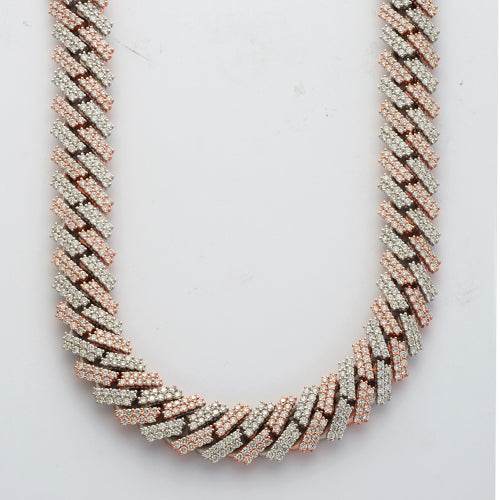 10KW+R 26.00CTW DIAMOND SQUARE CUBAN NECKLACE - Norma's Jewelry