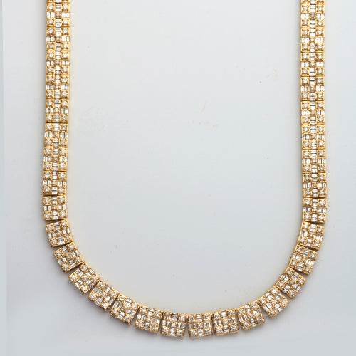 14KY 29.00CTW BAGUETTE DIAMOND NECKLACE - Norma's Jewelry