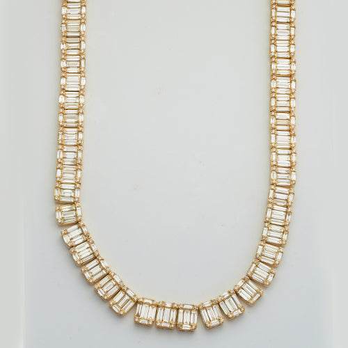 14KY 46.00CTW BAGUETTE NECKLACE - Norma's Jewelry