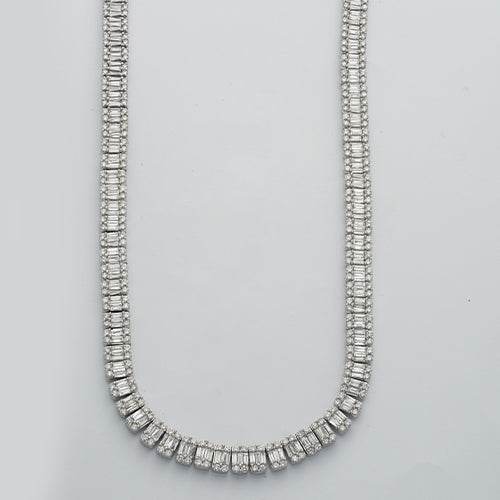14KW 23.50CTW BAGUETTE DIAMOND SQUARE CLUSTER - Norma's Jewelry