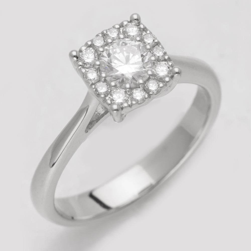 14KW 0.65CTW DIAMOND BRIDAL RING - SINGLE HALO - Norma's Jewelry