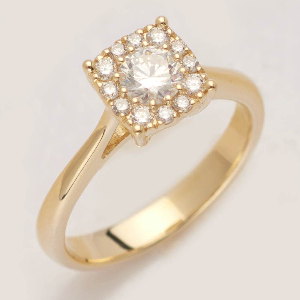 14KY 0.65CTW DIAMOND BRIDAL RING - SINGLE HALO - Norma's Jewelry
