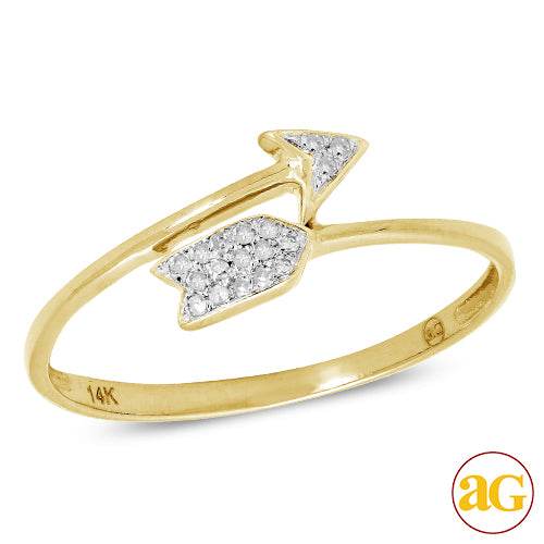 14KY 0.10CTW DIAMOND ARROW RING - Norma's Jewelry