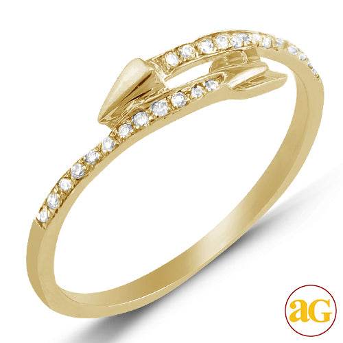 14KY 0.15CTW DIAMOND DESIGNER ARROW RING - Norma's Jewelry