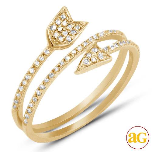 14KY 0.25CTW DIAMOND DESIGNER ARROW RING - Norma's Jewelry