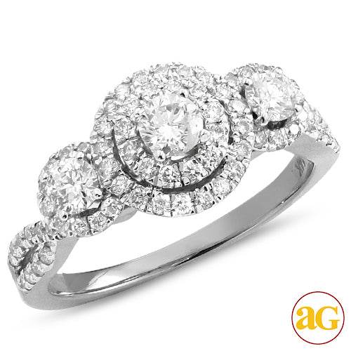 14KW 1.00CTW DIAMOND 3-STONE RING - Norma's Jewelry