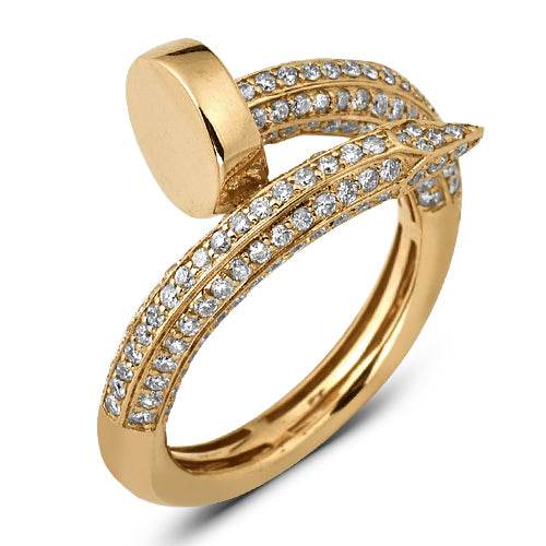 14KY 1.30CTW DIAMOND DESIGNER NAIL RING - Norma's Jewelry