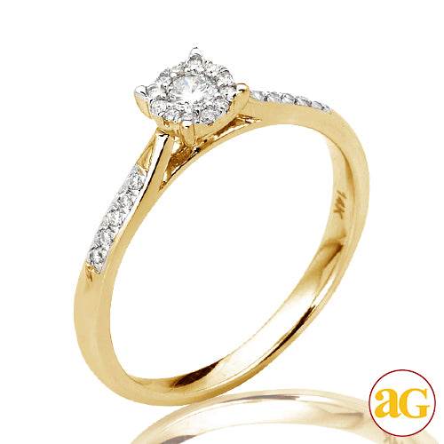 14KY 0.25CTW FLUER DIAMOND PROMISE RING - Norma's Jewelry