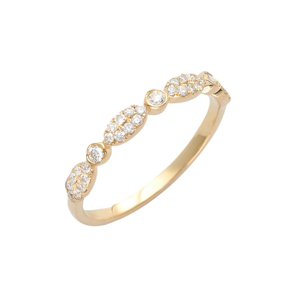 14KY 0.30CTW DIAMOND OVAL STACKABLE RING - Norma's Jewelry