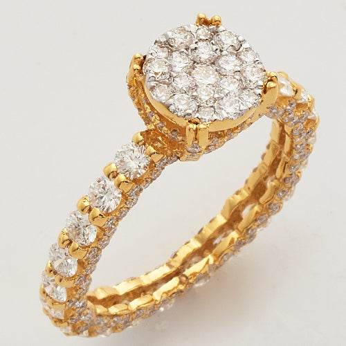 14KY 2.35CTW ROUND CLUSTER DIAMOND RING - Norma's Jewelry