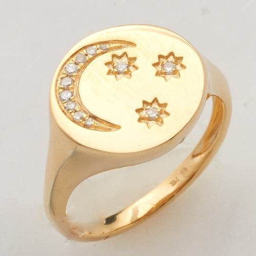 14KY 0.05CTW DIAMOND DESIGNER PINKY RING - Norma's Jewelry