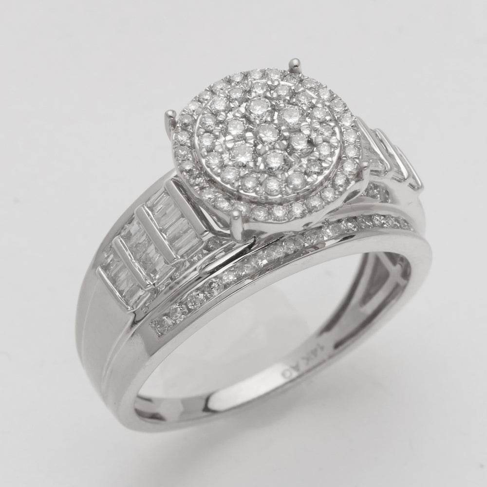 14KW 0.75CTW DIAMOND ROUND CLUSTER RING - Norma's Jewelry