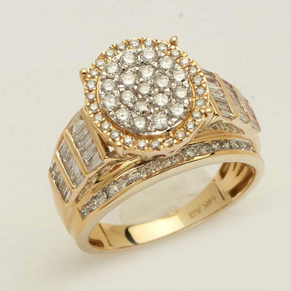 14KY 1.40CTW DIAMOND OVAL CLUSTER RING - Norma's Jewelry