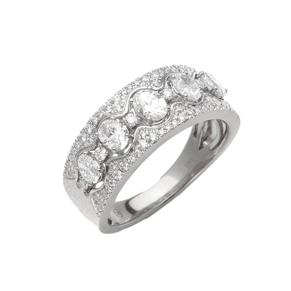 14KW 1.25CTW OVAL DIAMOND FILIGRE LADIES RING - Norma's Jewelry