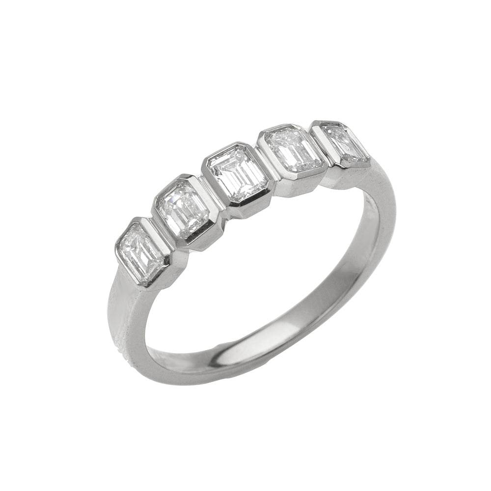 14KW 1.00CTW EMERALD CUT LADIES DIAMOND RING - Norma's Jewelry