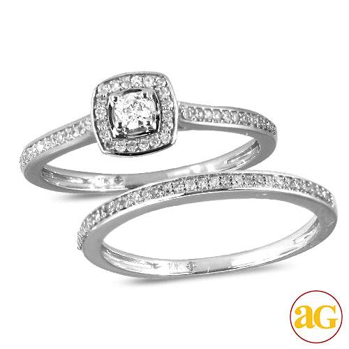 14KW 0.35CTW DIAMOND BRIDAL SET - Norma's Jewelry