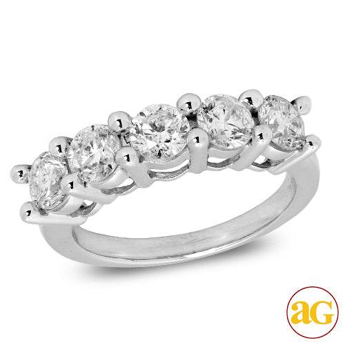 14KW 1.75CTW 5-STONE DIAMOND RING - Norma's Jewelry