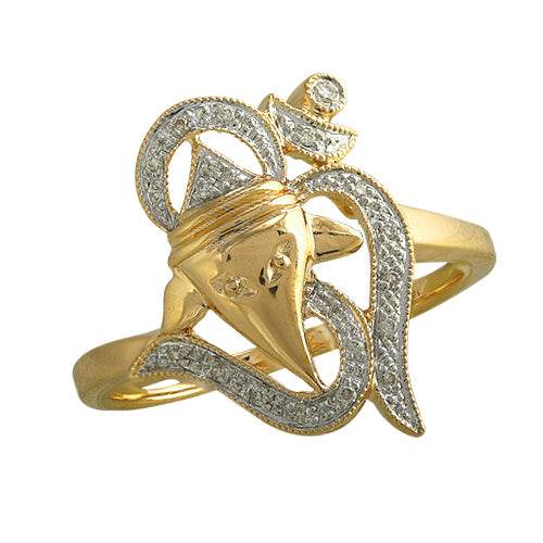 14KY 0.10CTW DIAMOND OM RING - Norma's Jewelry
