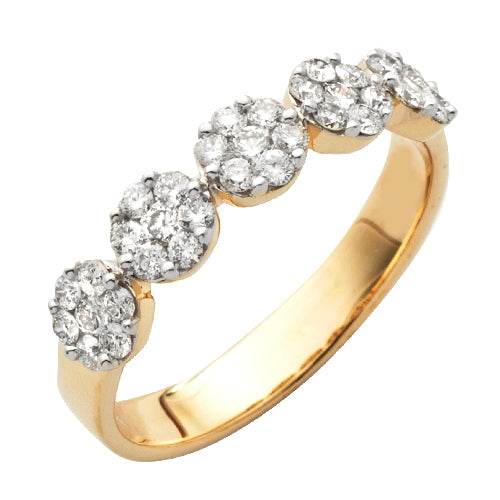 14KY 0.65CTW FLOWER DIAMOND RING - Norma's Jewelry