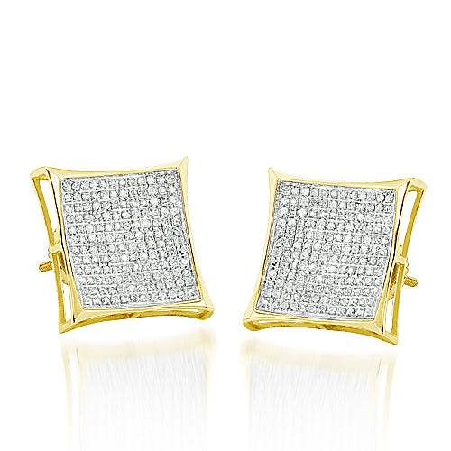 10KY 0.75CTW DIAMOND KITE SHAPE ER - Norma's Jewelry