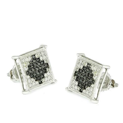 10KW 0.33CTW BKD+WD SQ. PRONG ER - Norma's Jewelry