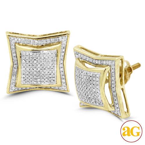 10KY 0.50CTW DIAMOND DOME KITE EARRINGS - Norma's Jewelry