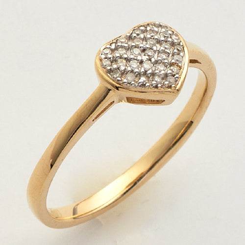 10KY 0.10CTW DIAMOND HEART RING - Norma's Jewelry