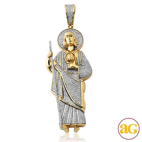 10KY 1.15CTW DIAMOND ST. JUDE PENDANT - Norma's Jewelry