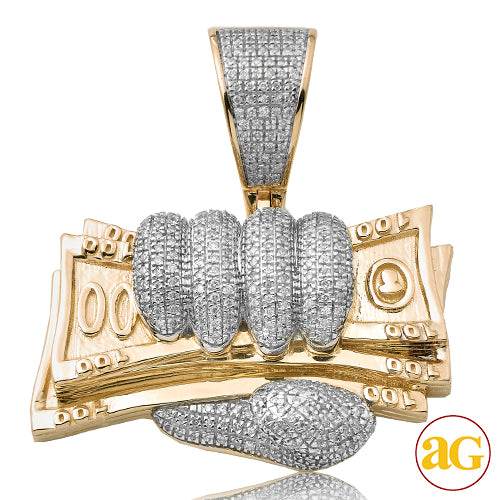 10KY 0.65CTW DIAMOND MONEY FIST PENDANT - Norma's Jewelry