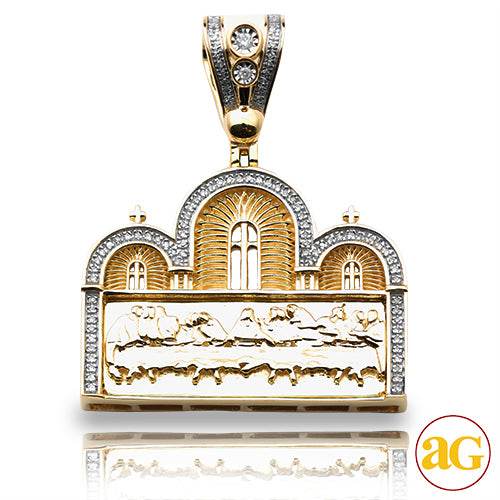 10KY 0.25CTW DIAMOND ''LAST SUPPER' PENDNAT - Norma's Jewelry