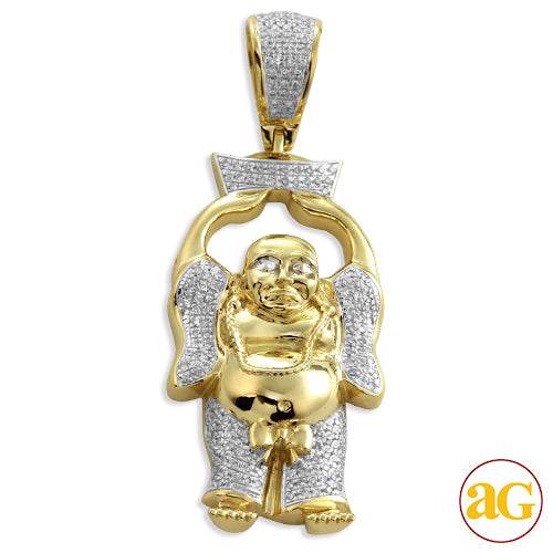 10KY 0.50CTW DIAMOND BUDDHA PENDANT - Norma's Jewelry