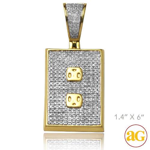 10KY 0.75CTW DIAMOND WALL PLUG OUTLET PENDANT - Norma's Jewelry