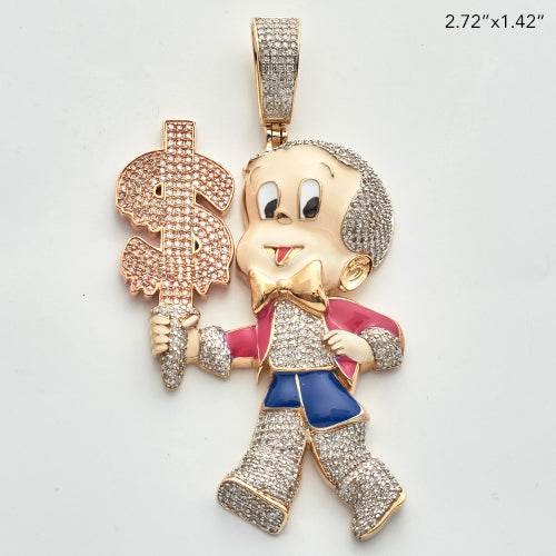 10KY 3.05CTW DIAMOND RICH BOY WITH $ DOLLAR SIGN - Norma's Jewelry