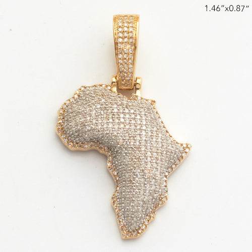 10KY 1.10CTW DIAMOND AFRICA BUBBLE PENDANT - Norma's Jewelry