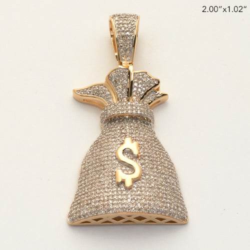 10KY 2.20CTW DIAMOND MONEY BAG PENDANT - Norma's Jewelry