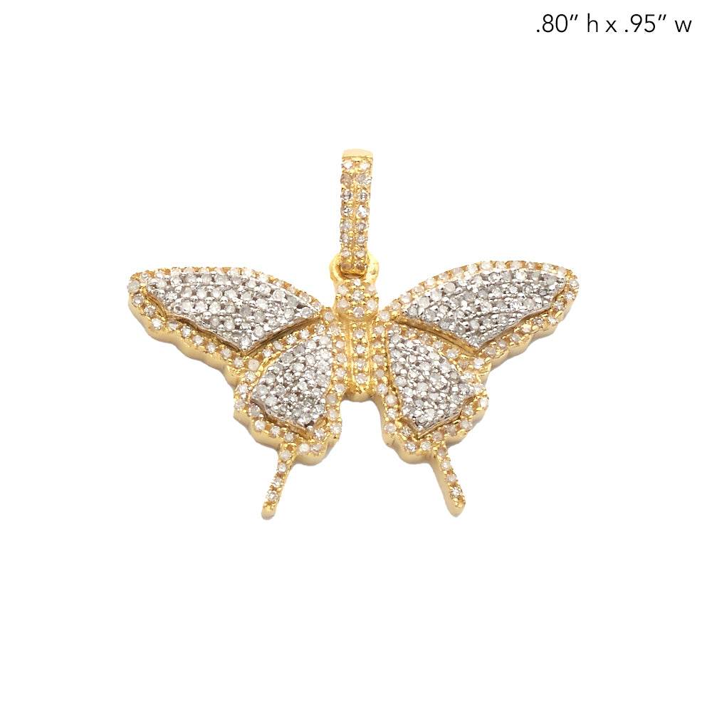 10KY+W 0.35CTW MICROPAVE DIAMOND BUTTERFLY PENDANT - Norma's Jewelry