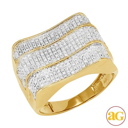 10KY 1.00CTW MICROPAVE DIAMOND MENS RING - Norma's Jewelry