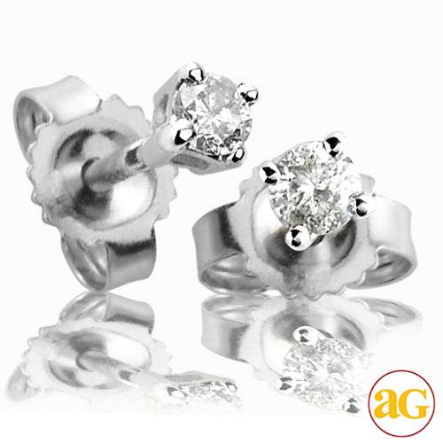 14KW 0.10CTW ROUND DIAMOND EARRING STUDS - Norma's Jewelry