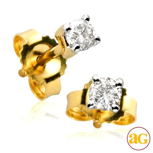 14KY 0.15CTW ROUND DIAMOND STUD EARRINGS - Norma's Jewelry