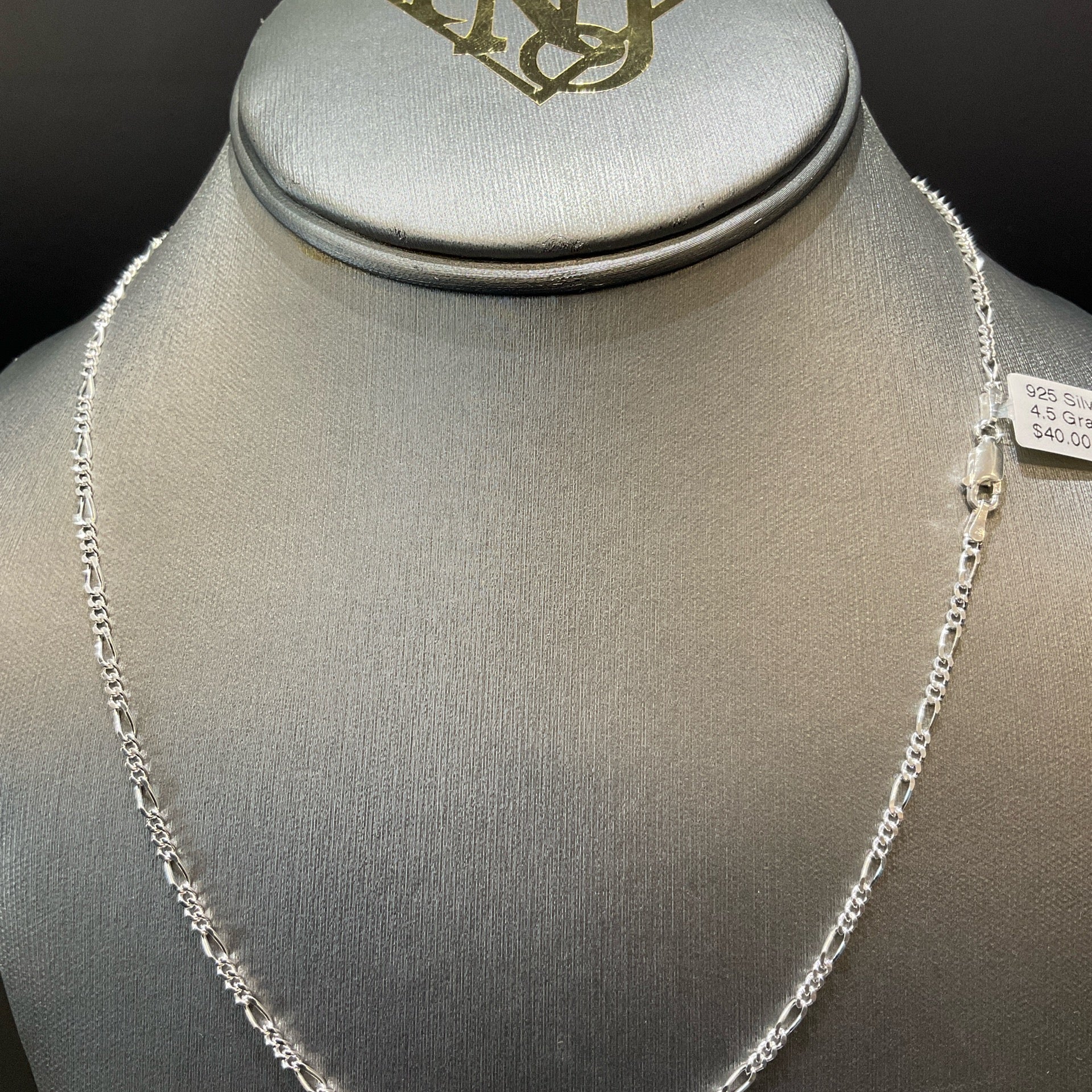 925 Silver Figaro Necklace