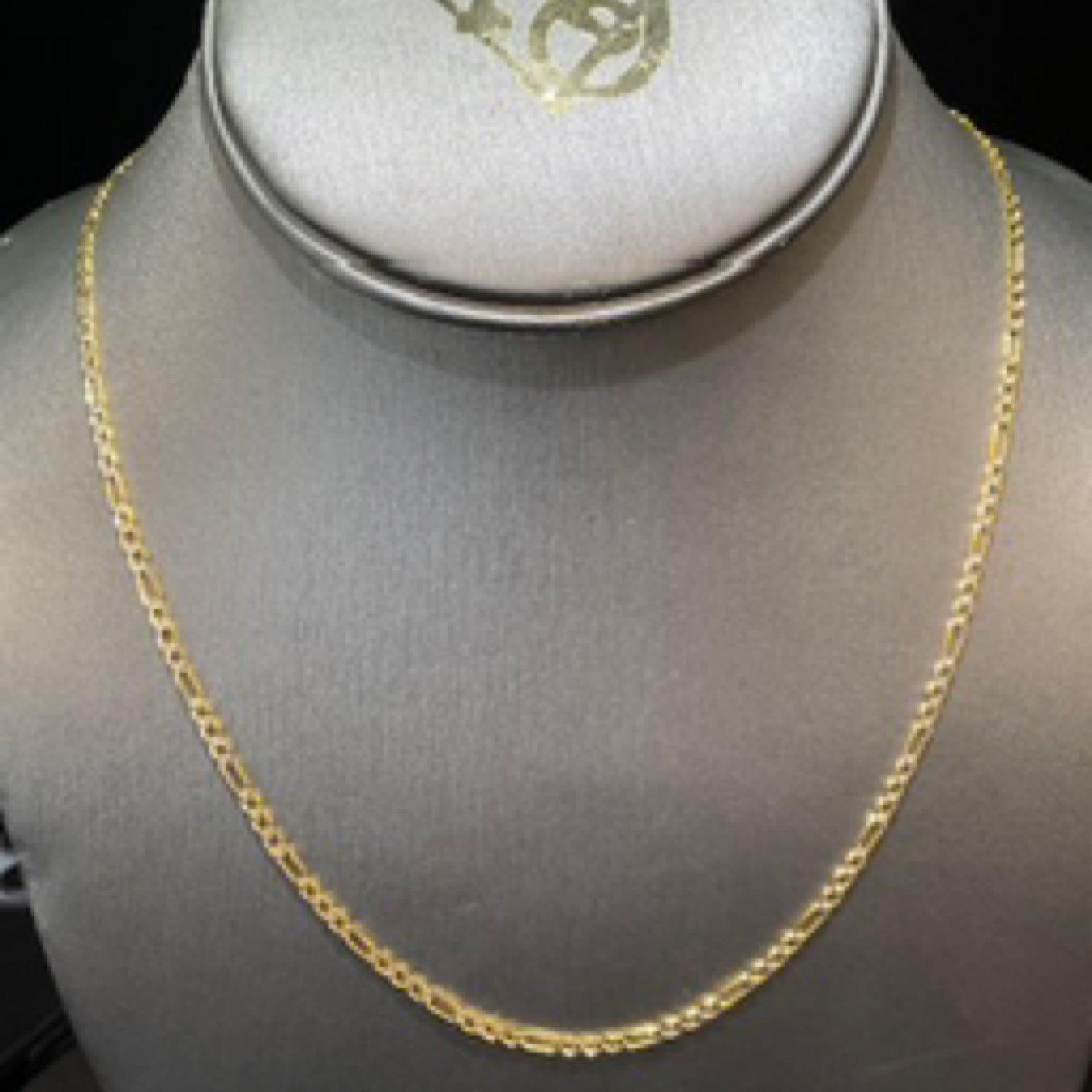 10K Yellow Hollow Pave Cuban Curb Necklace