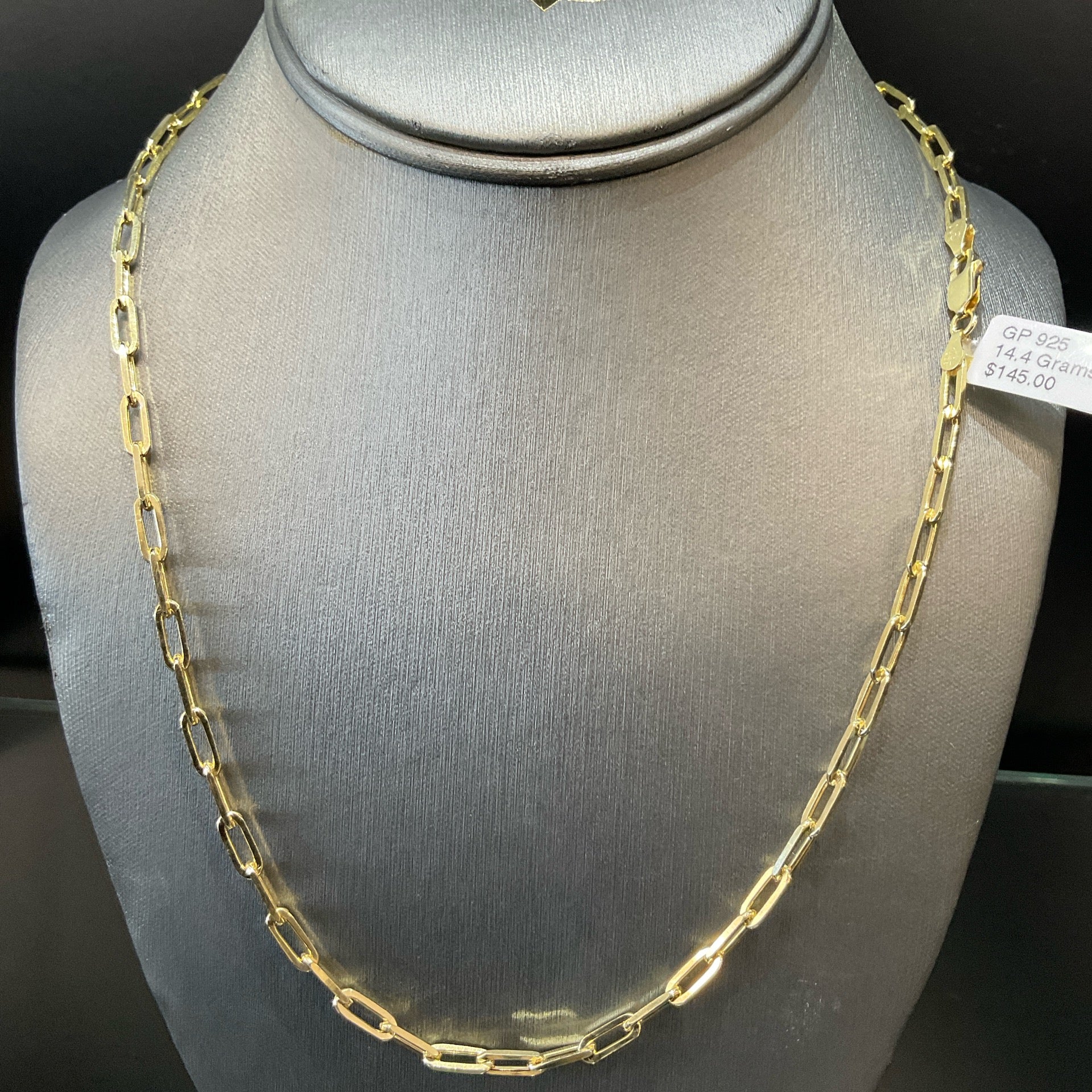 925 GP Paper Clip Necklace