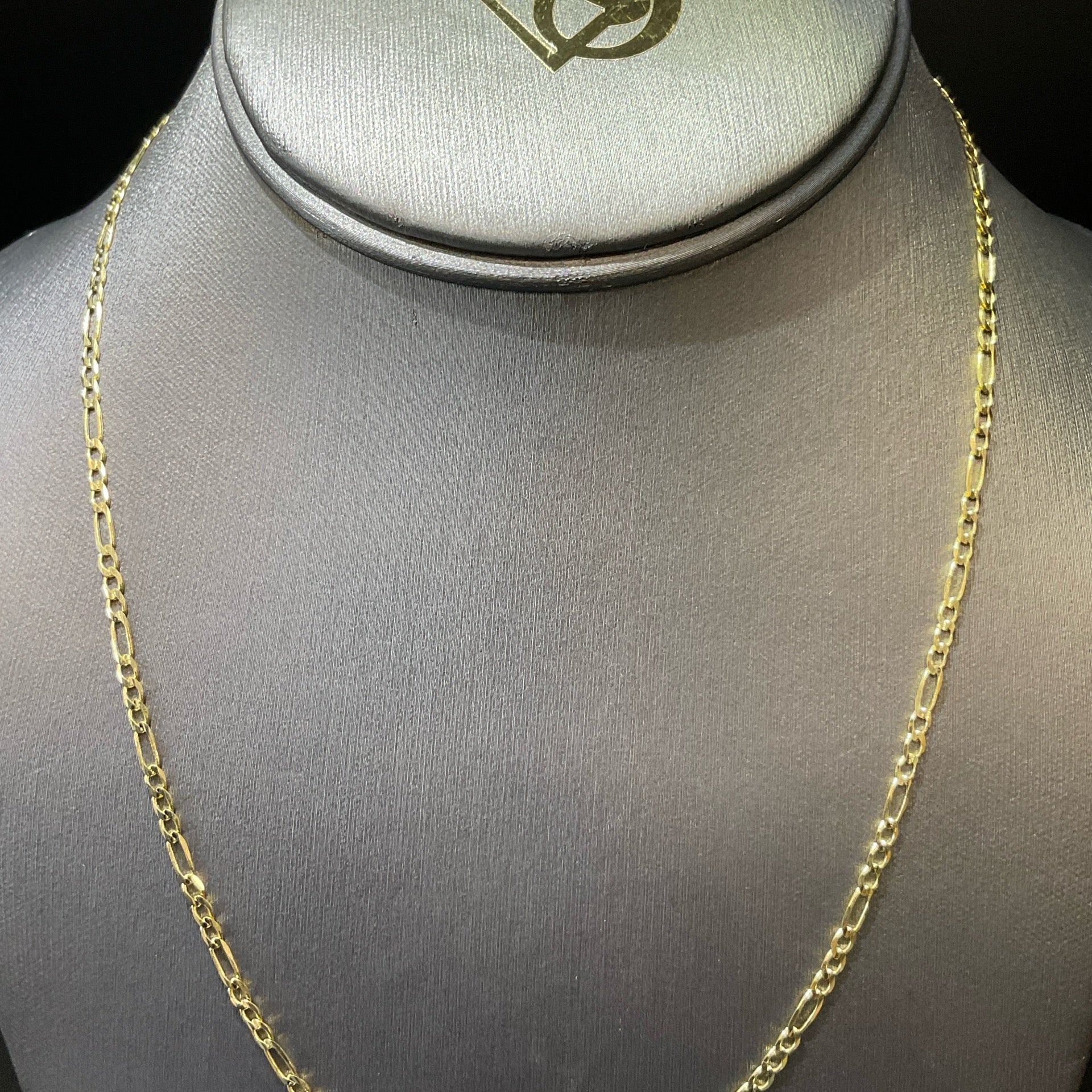 10K Yellow Figaro Necklace