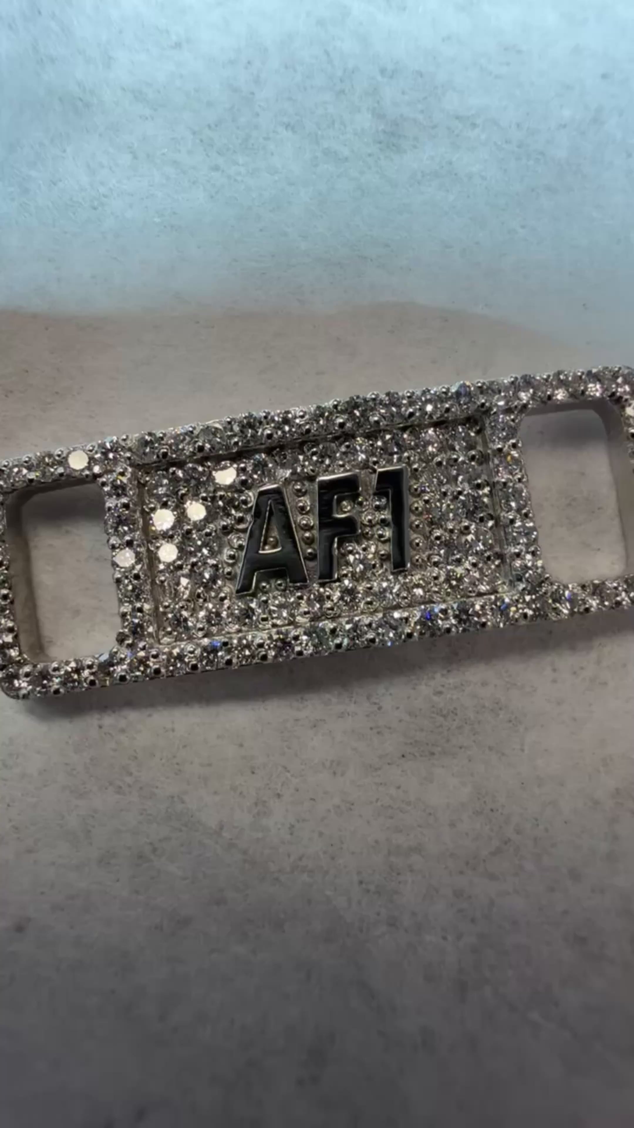 Custom "NICE AF" Diamond Shoe Tag
