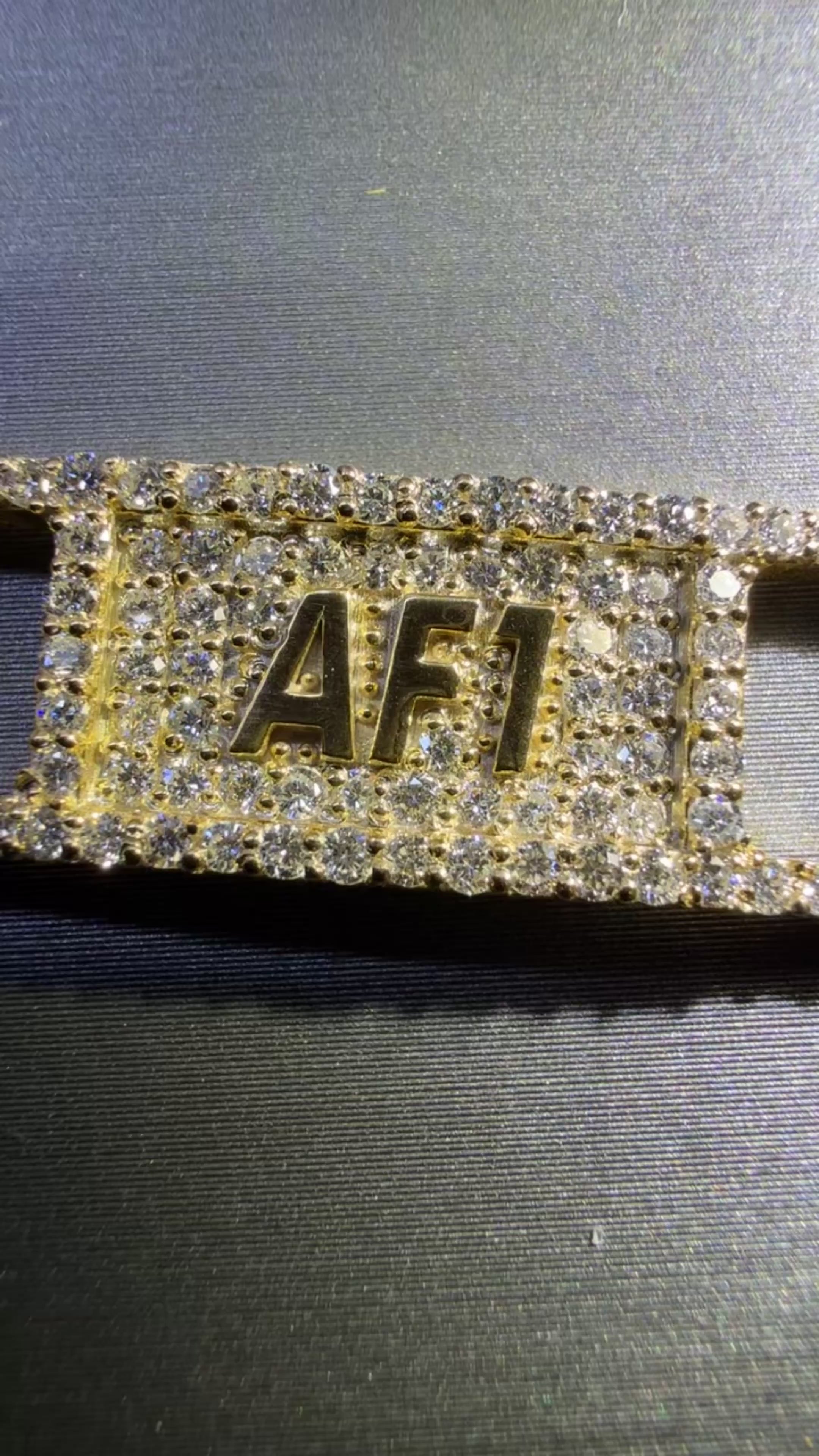 Custom "NICE AF" Diamond Shoe Tag