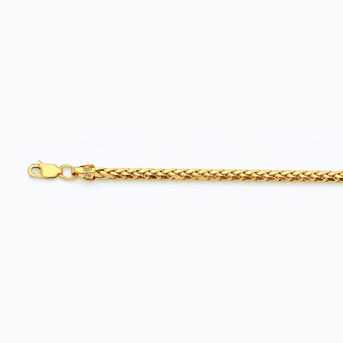 10K 3MM YELLOW GOLD PALM 22" CHAIN NECKLACE