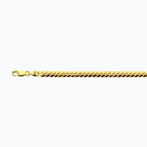 14K 6MM YELLOW GOLD SOLID MIAMI CUBAN 20" CHAIN NECKLACE