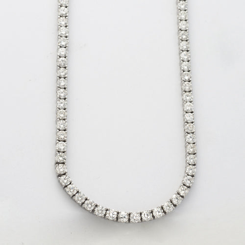 14KW 27.23CTW DIAMOND TENNIS NECKLACE