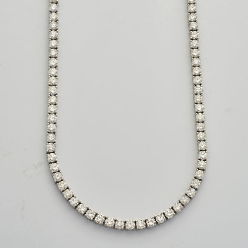 14KW 29.93CTW DIAMOND TENNIS NECKLACE