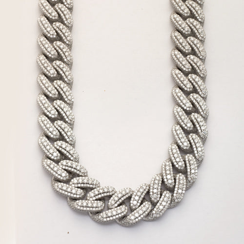 10KW 94.0CTW DIAMOND 3D MIAMI CUBAN NECKLACE